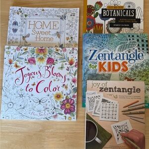 Coloring Book Collection with Floral and Botanical Designs